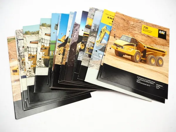 Posten Original Prospekte Zeppelin CAT Radlader Kipper Raupen 1990er Jahre