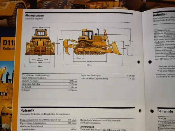 Posten Original Prospekte Zeppelin CAT Radlader Kipper Raupen 1990er Jahre
