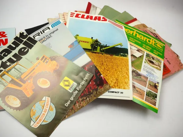 Posten Prospekte Betriebsanleitungen Ersatzteillisten Landtechnik 1970/1990er J.