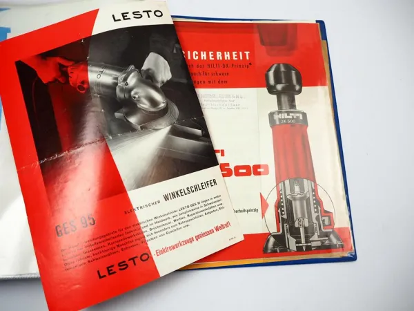 Posten Prospekte ca. 60 Stück 1930 - 1960 Werkzeug Technik Steingut Öfen usw.