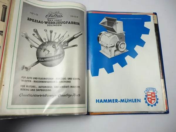 Posten Prospekte ca. 60 Stück 1930 - 1960 Werkzeug Technik Steingut Öfen usw.