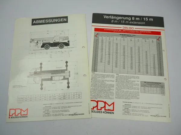 Potain Poclain PPM ATT 290 Mobilkran Autokran 2x Prospekt 1993