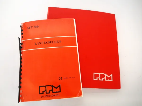 PPM ATT 350 Mobilkran Betriebsanleitung Wartung Lasttabellen 1996/97