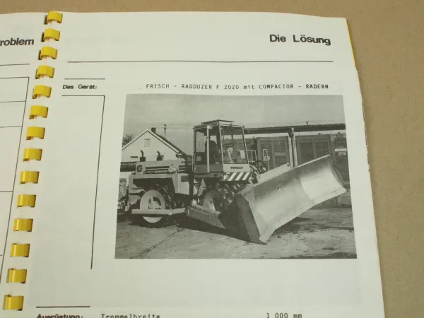 Produktinformation Frisch F2020B Compactor Müllbeseitigung Technische Daten 70er