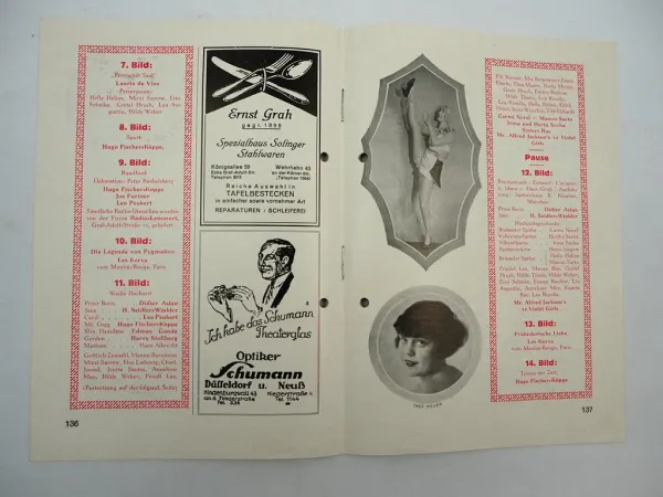Programmheft Apollo Theater Düsseldorf Nr. 9 vom Januar 1927