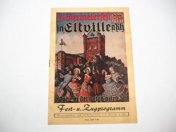 Programmheft Biedermeierfest Eltville am Rhein Hessen 1951