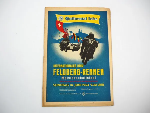 Programmheft Internationales DMV Feldberg Rennen Motorrad 1953