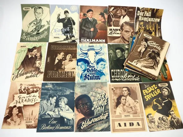 Progress Filmillustrierte Konvolut ca. 100 Stück Kinoprogramm 1950er Jahre