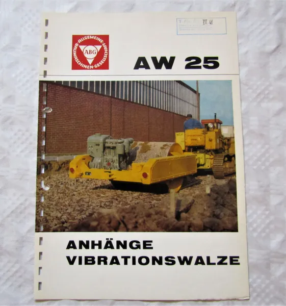Prospekt ABG AW25 Anhänge Vibrationswalze 1966