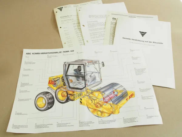 Prospekt ABG Puma 169 Walze + Preisliste + gezielte Verdichtung auf der Baustell