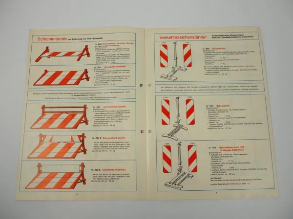 Prospekt Ago Grote Baustellenschilder Absperr- und Warngeräte 1975