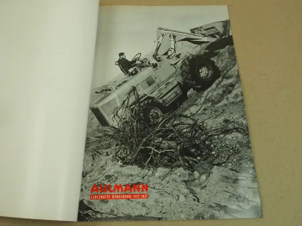 Prospekt Ahlmann Schwenklader A45 A60 Allrad Schaufeln Grabengeräte 1962