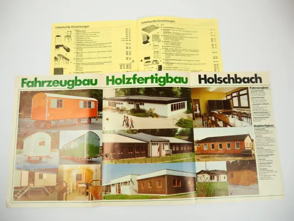 Prospekt Alho Bauwagen Baucontainer + Preisliste 1970er Jahre