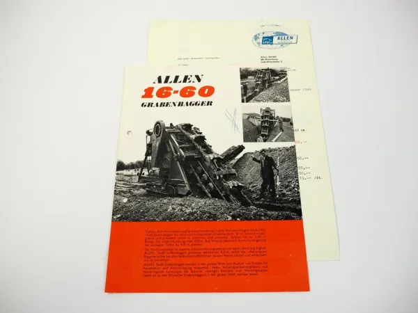 Prospekt Allen 16-60 Grabenbagger ca. 1966