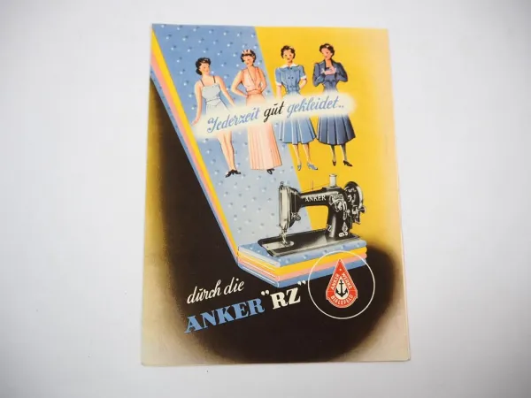 Prospekt Anker Werke Bielefeld RZ Nähmaschine 1950er Jahre