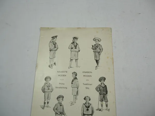 Prospekt Arnold Müller Berlin Kinder Mode Geschäft 1906