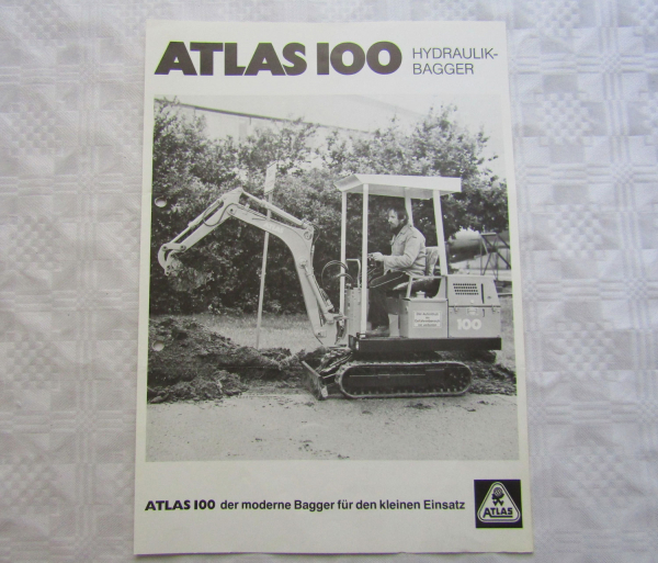 Prospekt Atlas 100 Hydraulikbagger 10/1984