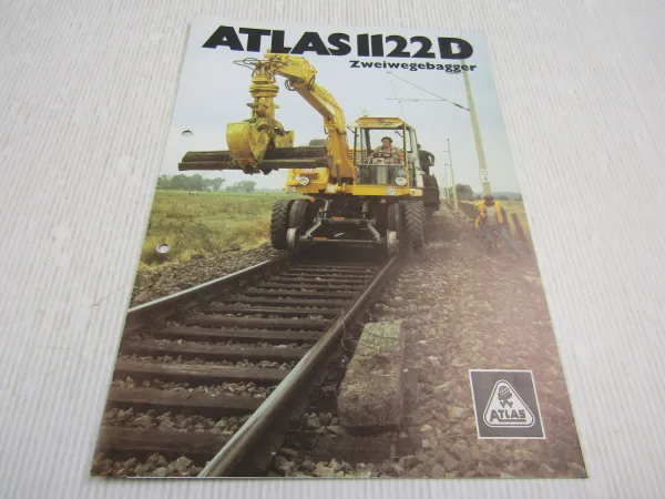 Prospekt Atlas 1122 D Zweiwege Bagger 1982