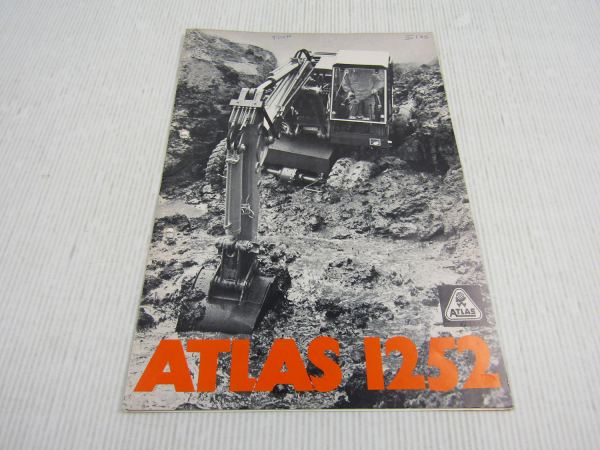 Prospekt Atlas 1252 Bagger und technische Daten 1975