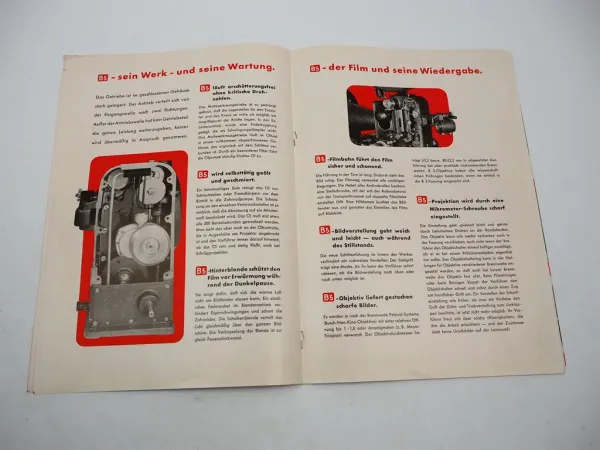 Prospekt Bauer Tonfilm Projektor B5 Film Kino Theater Maschine Apparat 1941