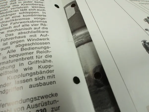 Prospekt Bavaria GH330 Mobilkran mit technischen Angaben