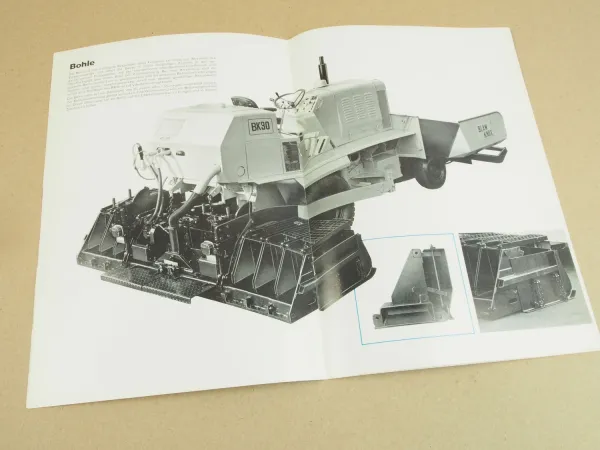 Prospekt Blaw Knox Limited BK30 Straßenfertiger 1976 + Technische Daten