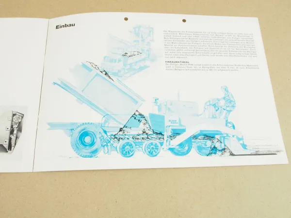 Prospekt Blaw Knox Limited PF95 Schwarzdeckenfertiger und Datenblatt 1976