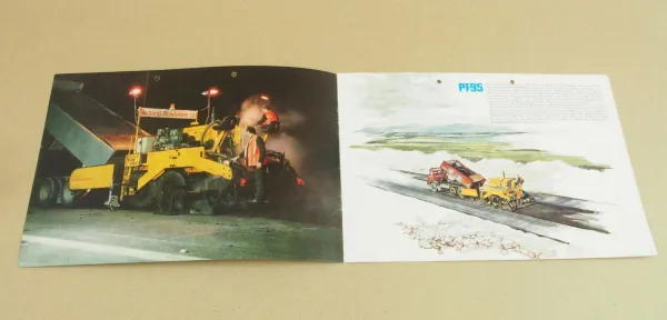 Prospekt Blaw Knox Limited PF95 Schwarzdeckenfertiger und Datenblatt 1976