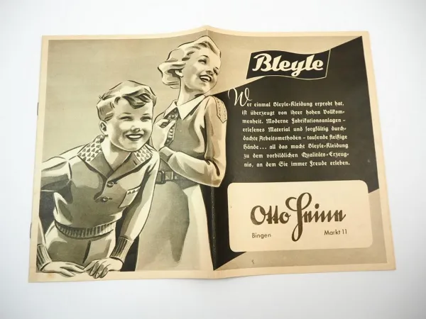 Prospekt Bleyle Mode Bekleidung Damen Kinder Otto Seine Bingen ca. 1930
