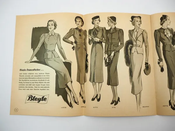 Prospekt Bleyle Mode Bekleidung Damen Kinder Otto Seine Bingen ca. 1930