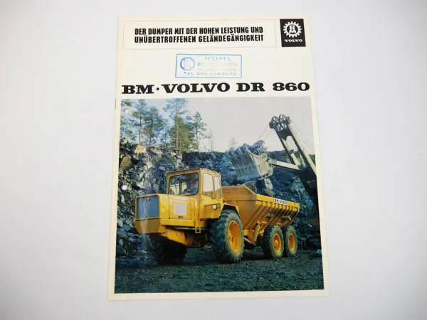 Prospekt BM Volvo DR860 Muldenkipper Dumper Bolinder Munktell 1969