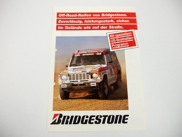 Prospekt Bridgestone Off-Road Reifen Lieferprogramm 1987