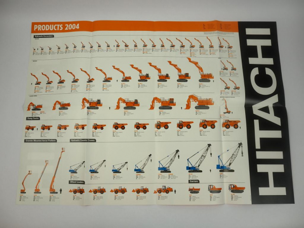 Prospekt Brochure Hitachi Gesamtprogramm Products 2004 Poster