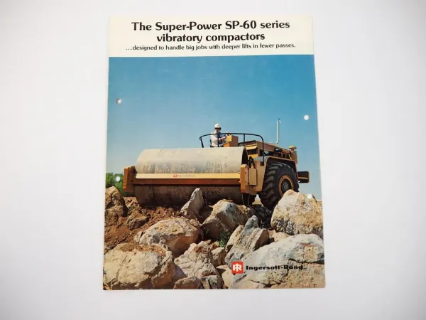 Prospekt Brochure Ingersoll Rand SP60 Compactor Walzenzüge 1980 englisch