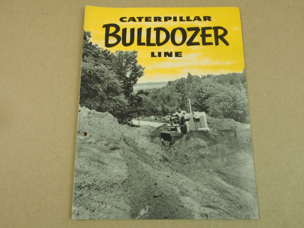 Prospekt CATerpillar Bulldozer Line D2 D4 D6 D7 D8 von 1954 in englisch
