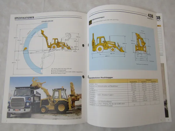 Prospekt CATerpillar CAT 438 Baureihe II Baggerlader 1990