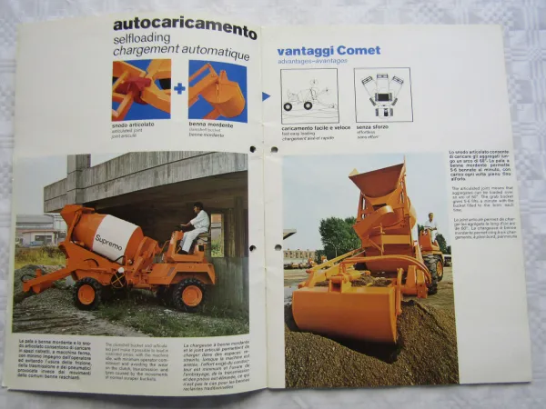 Prospekt comet opera Autobetoniere Mixers ca 1977