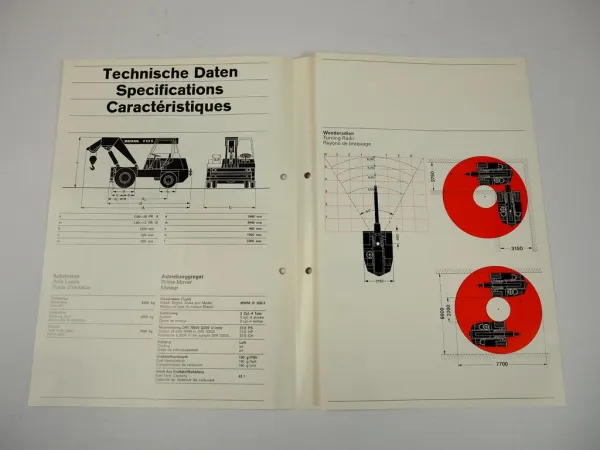 Prospekt Demag V42S Mobilkran Grue Mobile 1974