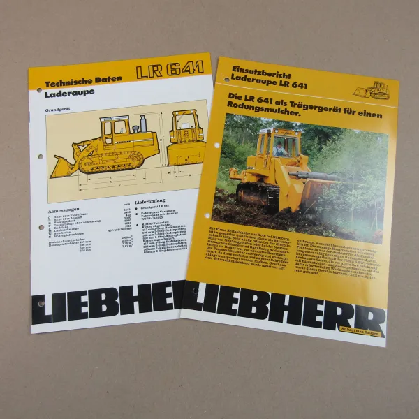 Prospekt Einsatzbericht Liebherr LR 641 Raupe Reitelshöfer Roth Nürnberg 88/91