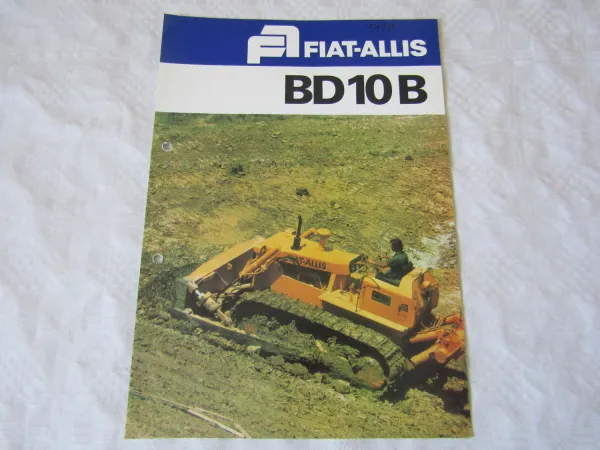 Prospekt Fiat Allis Fiatallis BD 10B Dozer Raupe von 1976