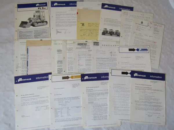 Prospekt Fiat-Allis Fiatallis FL9hf Raupe Rundschreiben Informationen 1970/80er