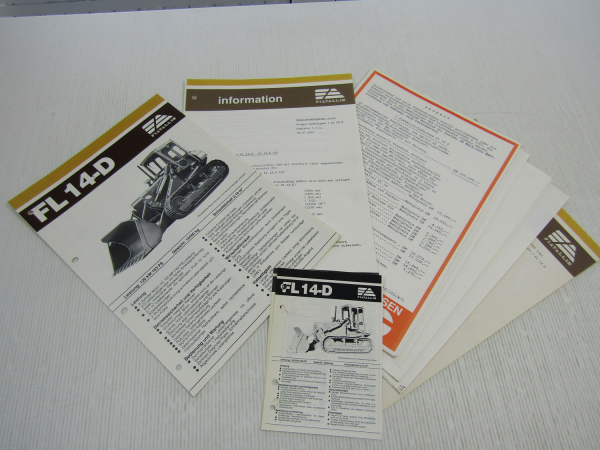 Prospekt Fiat Allis FL14D Laderaupe technische Daten Angebot 1983