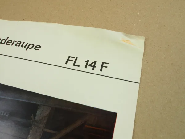 Prospekt Fiat FL14F Laderaupe Spezialraupe für Schlackebeseitigung