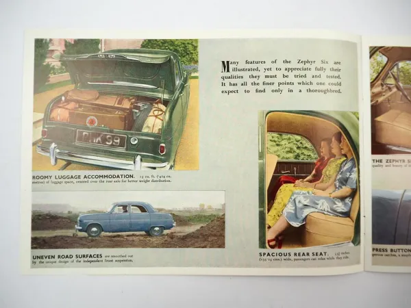 Prospekt Ford Zephir Six England 1952