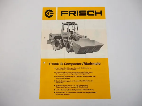 Prospekt Frisch F1400B Compactor Radlader 1973