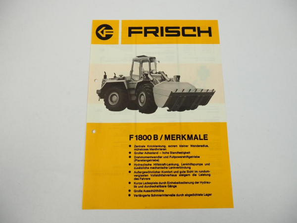 Prospekt Frisch F1800B Radlader 1975