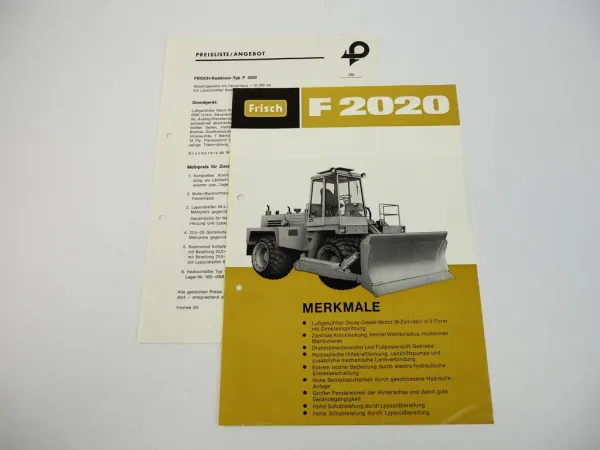 Prospekt Frisch F2020 Radlader 1970 + Angebot
