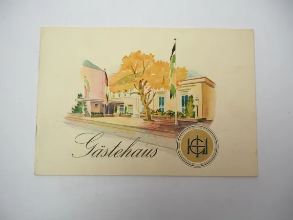 Prospekt Gästehaus Gutehoffnungshütte Sterkrade AG Oberhausen Ruhrgebiet 1957