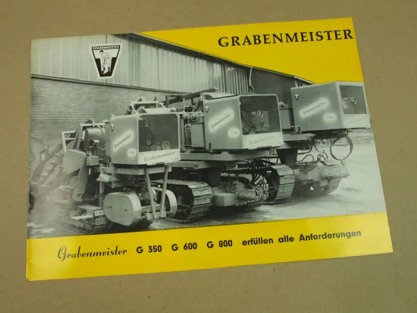 Prospekt Grabenmeister G 350 600 800 mit Merceds Motor technische Daten