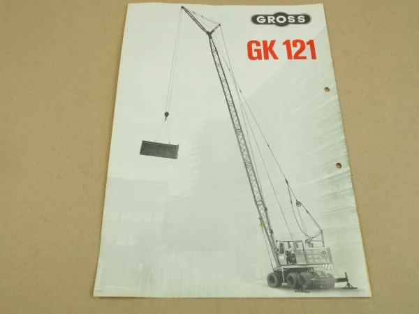 Prospekt Gross GK121 UB750 Kranbagger mit Deutz Motor 60/70er Jahre